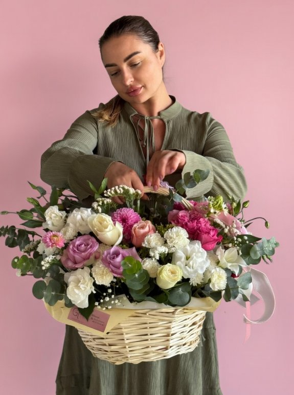Basket Gl Flowers